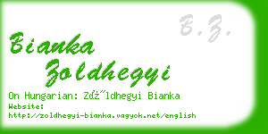 bianka zoldhegyi business card